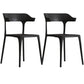 Nordic Style Plastic Dining Chairs Open Back Dining Side Chair for Home Use Black 2 Piece Set Clearhalo ' kitchen&dining_furn' 'Dining Chairs' 'Dining Tables & Seating' 'dining_chair' 'furn' 'furn_dining_chair' 'Furniture' 'furniture_dining_chair' 'Kitchen & Dining Furniture' 'kitchen' 4622191