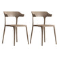 Nordic Style Plastic Dining Chairs Open Back Dining Side Chair for Home Use Khaki 2 Piece Set Clearhalo ' kitchen&dining_furn' 'Dining Chairs' 'Dining Tables & Seating' 'dining_chair' 'furn' 'furn_dining_chair' 'Furniture' 'furniture_dining_chair' 'Kitchen & Dining Furniture' 'kitchen' 4622194