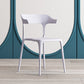 Nordic Style Plastic Dining Chairs Open Back Dining Side Chair for Home Use White 1 Piece Clearhalo ' kitchen&dining_furn' 'Dining Chairs' 'Dining Tables & Seating' 'dining_chair' 'furn' 'furn_dining_chair' 'Furniture' 'furniture_dining_chair' 'Kitchen & Dining Furniture' 'kitchen' 4622196