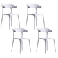 Nordic Style Plastic Dining Chairs Open Back Dining Side Chair for Home Use White 4 Piece Set Clearhalo ' kitchen&dining_furn' 'Dining Chairs' 'Dining Tables & Seating' 'dining_chair' 'furn' 'furn_dining_chair' 'Furniture' 'furniture_dining_chair' 'Kitchen & Dining Furniture' 'kitchen' 4622198