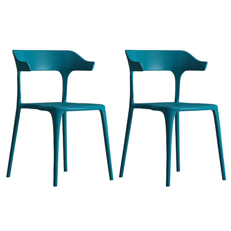 Nordic Style Plastic Dining Chairs Open Back Dining Side Chair for Home Use Peacock Green 2 Piece Set Clearhalo ' kitchen&dining_furn' 'Dining Chairs' 'Dining Tables & Seating' 'dining_chair' 'furn' 'furn_dining_chair' 'Furniture' 'furniture_dining_chair' 'Kitchen & Dining Furniture' 'kitchen' 4622200