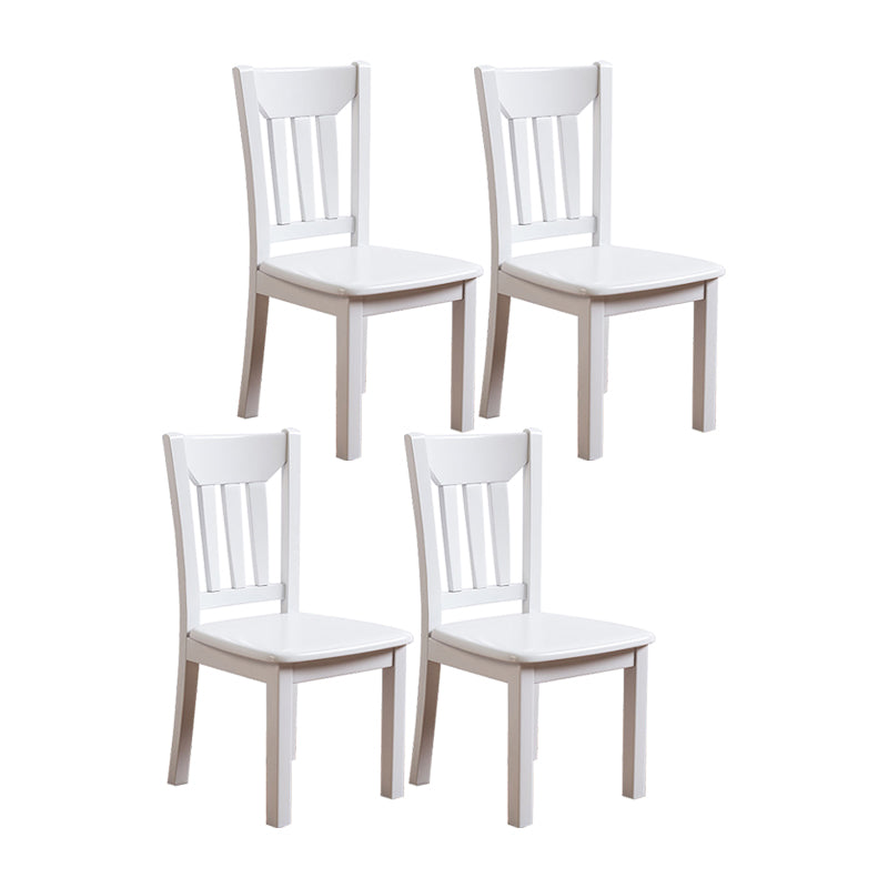Contemporary Chairs Dining Armless Chair with Wooden Legs for Kitchen White 4 Piece Set Clearhalo ' kitchen&dining_furn' 'Dining Chairs' 'Dining Tables & Seating' 'dining_chair' 'furn' 'furn_dining_chair' 'Furniture' 'furniture_dining_chair' 'Kitchen & Dining Furniture' 'kitchen' 4622208