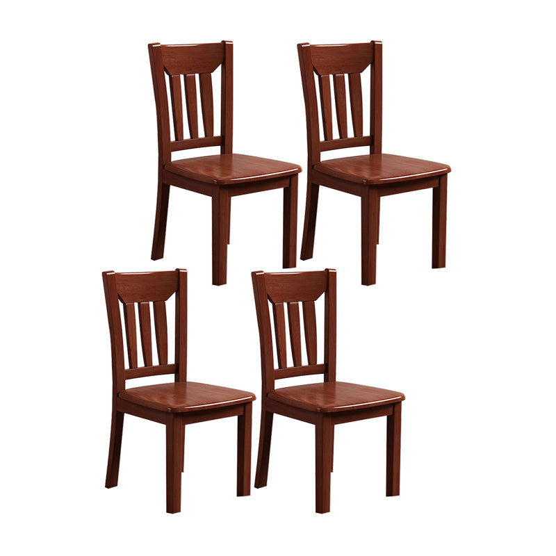 Contemporary Chairs Dining Armless Chair with Wooden Legs for Kitchen Walnut 4 Piece Set Clearhalo ' kitchen&dining_furn' 'Dining Chairs' 'Dining Tables & Seating' 'dining_chair' 'furn' 'furn_dining_chair' 'Furniture' 'furniture_dining_chair' 'Kitchen & Dining Furniture' 'kitchen' 4622224