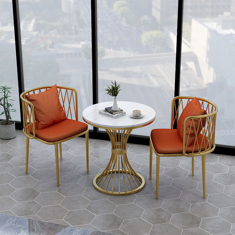 Glam Metal Dining Room Chairs Cross Back Side Chair for Restaurant Use Clearhalo ' kitchen&dining_furn' 'Dining Chairs' 'Dining Tables & Seating' 'dining_chair' 'furn' 'furn_dining_chair' 'Furniture' 'furniture_dining_chair' 'Kitchen & Dining Furniture' 'kitchen' 4622229