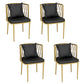 Glam Metal Dining Room Chairs Cross Back Side Chair for Restaurant Use Black 4 Piece Set Clearhalo ' kitchen&dining_furn' 'Dining Chairs' 'Dining Tables & Seating' 'dining_chair' 'furn' 'furn_dining_chair' 'Furniture' 'furniture_dining_chair' 'Kitchen & Dining Furniture' 'kitchen' 4622237