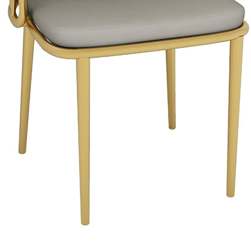 Glam Metal Dining Room Chairs Cross Back Side Chair for Restaurant Use Clearhalo ' kitchen&dining_furn' 'Dining Chairs' 'Dining Tables & Seating' 'dining_chair' 'furn' 'furn_dining_chair' 'Furniture' 'furniture_dining_chair' 'Kitchen & Dining Furniture' 'kitchen' 4622240