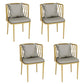 Glam Metal Dining Room Chairs Cross Back Side Chair for Restaurant Use Light Gray 4 Piece Set Clearhalo ' kitchen&dining_furn' 'Dining Chairs' 'Dining Tables & Seating' 'dining_chair' 'furn' 'furn_dining_chair' 'Furniture' 'furniture_dining_chair' 'Kitchen & Dining Furniture' 'kitchen' 4622243