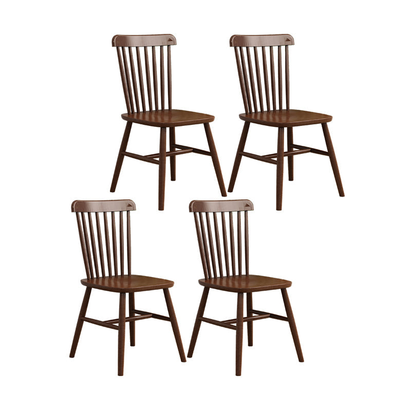 Contemporary Chair Dining Armless Chair with Wooden Legs for Kitchen Walnut 4 Piece Set Clearhalo ' kitchen&dining_furn' 'Dining Chairs' 'Dining Tables & Seating' 'dining_chair' 'furn' 'furn_dining_chair' 'Furniture' 'furniture_dining_chair' 'Kitchen & Dining Furniture' 'kitchen' 4622269