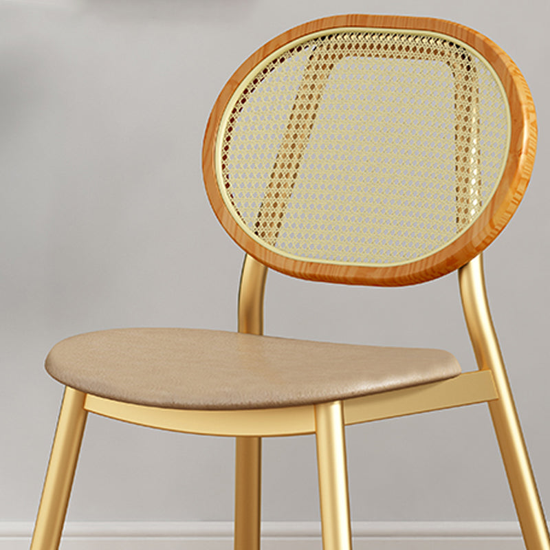 Scandinavian Open Back Dining Side Chair for Home Leather Dining Side Chair Clearhalo ' kitchen&dining_furn' 'Dining Chairs' 'Dining Tables & Seating' 'dining_chair' 'furn' 'furn_dining_chair' 'Furniture' 'furniture_dining_chair' 'Kitchen & Dining Furniture' 'kitchen' 4622285