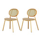 Scandinavian Open Back Dining Side Chair for Home Leather Dining Side Chair Gold 2 Piece Set Clearhalo ' kitchen&dining_furn' 'Dining Chairs' 'Dining Tables & Seating' 'dining_chair' 'furn' 'furn_dining_chair' 'Furniture' 'furniture_dining_chair' 'Kitchen & Dining Furniture' 'kitchen' 4622288