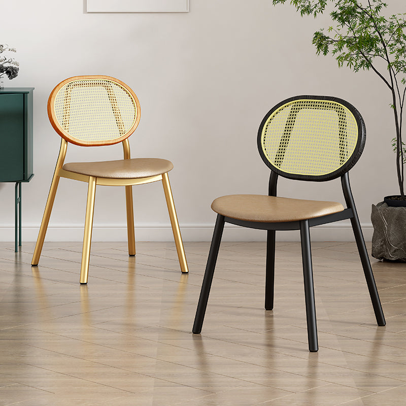 Scandinavian Open Back Dining Side Chair for Home Leather Dining Side Chair Clearhalo ' kitchen&dining_furn' 'Dining Chairs' 'Dining Tables & Seating' 'dining_chair' 'furn' 'furn_dining_chair' 'Furniture' 'furniture_dining_chair' 'Kitchen & Dining Furniture' 'kitchen' 4622289