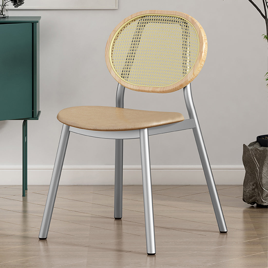 Scandinavian Open Back Dining Side Chair for Home Leather Dining Side Chair Clearhalo ' kitchen&dining_furn' 'Dining Chairs' 'Dining Tables & Seating' 'dining_chair' 'furn' 'furn_dining_chair' 'Furniture' 'furniture_dining_chair' 'Kitchen & Dining Furniture' 'kitchen' 4622292