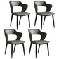 Modern Home Open Back Arm Chair Upholstered Matte Finish Dining Chair Dark Gray Set of 4 Clearhalo ' kitchen&dining_furn' 'Dining Chairs' 'Dining Tables & Seating' 'dining_chair' 'Furniture' 'furniture_dining_chair' 'Kitchen & Dining Furniture' 'kitchen' 4622299