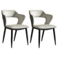 Modern Home Open Back Arm Chair Upholstered Matte Finish Dining Chair Grey Set of 2 Clearhalo ' kitchen&dining_furn' 'Dining Chairs' 'Dining Tables & Seating' 'dining_chair' 'Furniture' 'furniture_dining_chair' 'Kitchen & Dining Furniture' 'kitchen' 4622303