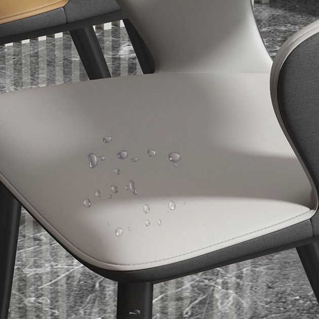 Modern Home Open Back Arm Chair Upholstered Matte Finish Dining Chair Clearhalo ' kitchen&dining_furn' 'Dining Chairs' 'Dining Tables & Seating' 'dining_chair' 'Furniture' 'furniture_dining_chair' 'Kitchen & Dining Furniture' 'kitchen' 4622305