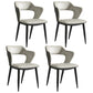 Modern Home Open Back Arm Chair Upholstered Matte Finish Dining Chair Grey Set of 4 Clearhalo ' kitchen&dining_furn' 'Dining Chairs' 'Dining Tables & Seating' 'dining_chair' 'Furniture' 'furniture_dining_chair' 'Kitchen & Dining Furniture' 'kitchen' 4622306