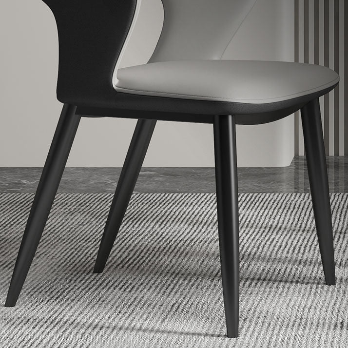 Modern Home Open Back Arm Chair Upholstered Matte Finish Dining Chair Clearhalo ' kitchen&dining_furn' 'Dining Chairs' 'Dining Tables & Seating' 'dining_chair' 'Furniture' 'furniture_dining_chair' 'Kitchen & Dining Furniture' 'kitchen' 4622311