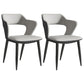 Modern Home Open Back Arm Chair Upholstered Matte Finish Dining Chair Silver Gray Set of 2 Clearhalo ' kitchen&dining_furn' 'Dining Chairs' 'Dining Tables & Seating' 'dining_chair' 'Furniture' 'furniture_dining_chair' 'Kitchen & Dining Furniture' 'kitchen' 4622315