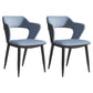 Modern Home Open Back Arm Chair Upholstered Matte Finish Dining Chair Blue-Gray Set of 2 Clearhalo ' kitchen&dining_furn' 'Dining Chairs' 'Dining Tables & Seating' 'dining_chair' 'Furniture' 'furniture_dining_chair' 'Kitchen & Dining Furniture' 'kitchen' 4622321