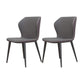 Industrial Style Wingback Armless Dining Chair Faux Leather Dining Chairs Dark Gray 2 Piece Set Clearhalo ' kitchen&dining_furn' 'Dining Chairs' 'Dining Tables & Seating' 'dining_chair' 'furn' 'furn_dining_chair' 'Furniture' 'furniture_dining_chair' 'Kitchen & Dining Furniture' 'kitchen' 4622331