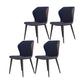 Industrial Style Wingback Armless Dining Chair Faux Leather Dining Chairs Dark Blue 4 Piece Set Clearhalo ' kitchen&dining_furn' 'Dining Chairs' 'Dining Tables & Seating' 'dining_chair' 'furn' 'furn_dining_chair' 'Furniture' 'furniture_dining_chair' 'Kitchen & Dining Furniture' 'kitchen' 4622344