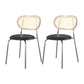 Industrial Style Open Back Side Chair Faux Leather Dining Chairs Black 2 Piece Set Clearhalo ' kitchen&dining_furn' 'Dining Chairs' 'Dining Tables & Seating' 'dining_chair' 'furn' 'furn_dining_chair' 'Furniture' 'furniture_dining_chair' 'Kitchen & Dining Furniture' 'kitchen' 4622355