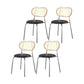 Industrial Style Open Back Side Chair Faux Leather Dining Chairs Black 4 Piece Set Clearhalo ' kitchen&dining_furn' 'Dining Chairs' 'Dining Tables & Seating' 'dining_chair' 'furn' 'furn_dining_chair' 'Furniture' 'furniture_dining_chair' 'Kitchen & Dining Furniture' 'kitchen' 4622356