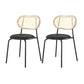 Industrial Style Open Back Side Chair Faux Leather Dining Chairs Gloss Black 2 Piece Set Clearhalo ' kitchen&dining_furn' 'Dining Chairs' 'Dining Tables & Seating' 'dining_chair' 'furn' 'furn_dining_chair' 'Furniture' 'furniture_dining_chair' 'Kitchen & Dining Furniture' 'kitchen' 4622362
