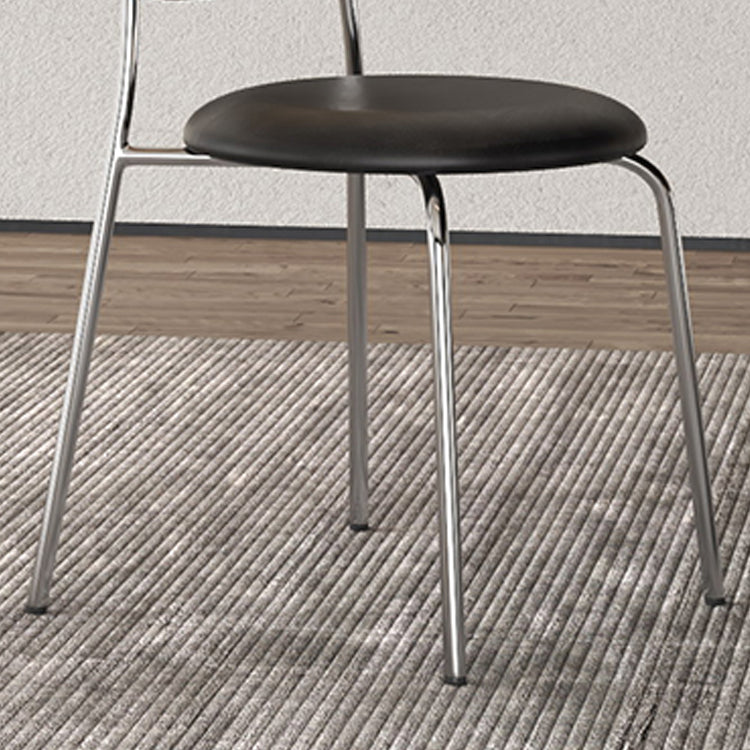 Industrial Style Open Back Side Chair Faux Leather Dining Chairs Clearhalo ' kitchen&dining_furn' 'Dining Chairs' 'Dining Tables & Seating' 'dining_chair' 'furn' 'furn_dining_chair' 'Furniture' 'furniture_dining_chair' 'Kitchen & Dining Furniture' 'kitchen' 4622366