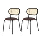 Industrial Style Open Back Side Chair Faux Leather Dining Chairs Light Coffee 2 Piece Set Clearhalo ' kitchen&dining_furn' 'Dining Chairs' 'Dining Tables & Seating' 'dining_chair' 'furn' 'furn_dining_chair' 'Furniture' 'furniture_dining_chair' 'Kitchen & Dining Furniture' 'kitchen' 4622376