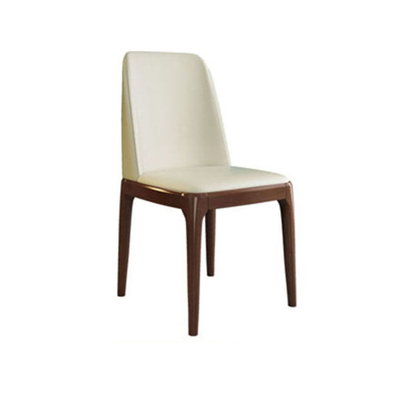 Contemporary Chair Dining Armless Chairs with Wooden Legs for Kitchen Clearhalo ' kitchen&dining_furn' 'Dining Chairs' 'Dining Tables & Seating' 'dining_chair' 'Furniture' 'furniture_dining_chair' 'Kitchen & Dining Furniture' 'kitchen' 4622443