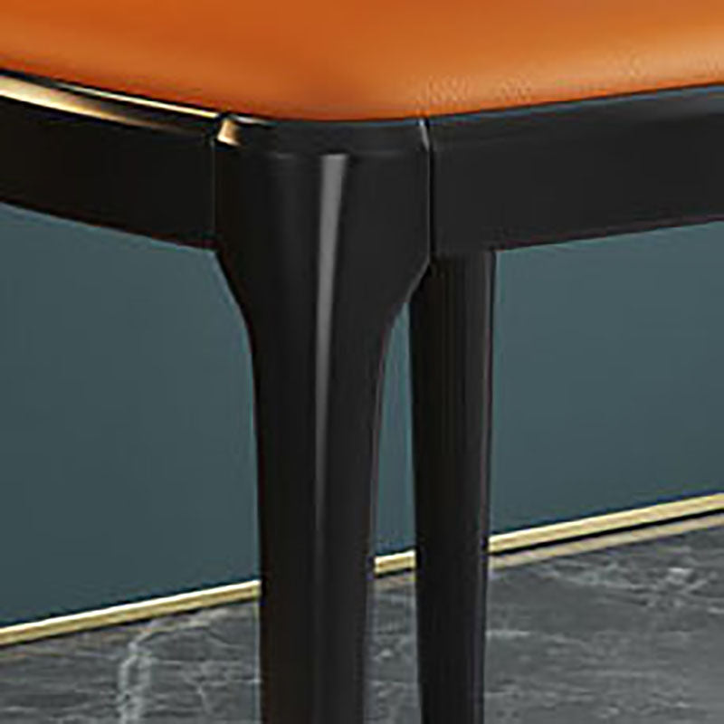 Contemporary Chair Dining Armless Chairs with Wooden Legs for Kitchen Clearhalo ' kitchen&dining_furn' 'Dining Chairs' 'Dining Tables & Seating' 'dining_chair' 'Furniture' 'furniture_dining_chair' 'Kitchen & Dining Furniture' 'kitchen' 4622447