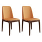 Contemporary Chair Dining Armless Chairs with Wooden Legs for Kitchen Orange Walnut Set of 2 Clearhalo ' kitchen&dining_furn' 'Dining Chairs' 'Dining Tables & Seating' 'dining_chair' 'Furniture' 'furniture_dining_chair' 'Kitchen & Dining Furniture' 'kitchen' 4622450