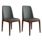 Contemporary Chair Dining Armless Chairs with Wooden Legs for Kitchen Dark Gray Walnut Set of 2 Clearhalo ' kitchen&dining_furn' 'Dining Chairs' 'Dining Tables & Seating' 'dining_chair' 'Furniture' 'furniture_dining_chair' 'Kitchen & Dining Furniture' 'kitchen' 4622454