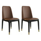 Contemporary Chair Dining Armless Chairs with Wooden Legs for Kitchen Coffee Black Gold Set of 2 Clearhalo ' kitchen&dining_furn' 'Dining Chairs' 'Dining Tables & Seating' 'dining_chair' 'Furniture' 'furniture_dining_chair' 'Kitchen & Dining Furniture' 'kitchen' 4622458