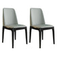 Contemporary Chair Dining Armless Chairs with Wooden Legs for Kitchen Light Gray Black Set of 2 Clearhalo ' kitchen&dining_furn' 'Dining Chairs' 'Dining Tables & Seating' 'dining_chair' 'Furniture' 'furniture_dining_chair' 'Kitchen & Dining Furniture' 'kitchen' 4622460