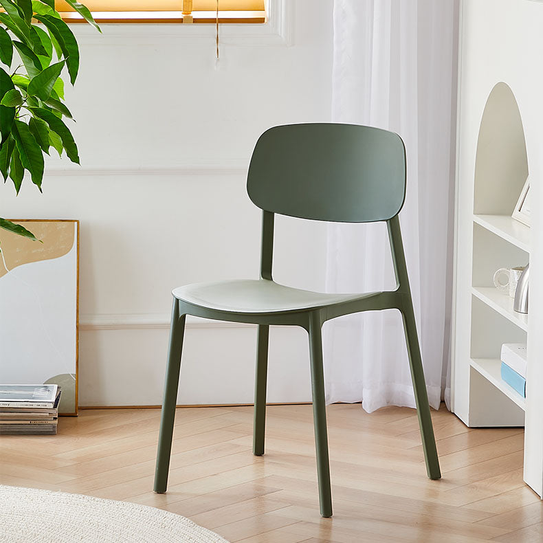 Modern Stackable Open Back Side Chair Plastic Matte Finish Dining Chair Clearhalo ' kitchen&dining_furn' 'Dining Chairs' 'Dining Tables & Seating' 'dining_chair' 'furn' 'furn_dining_chair' 'Furniture' 'furniture_dining_chair' 'Kitchen & Dining Furniture' 'kitchen' 4622463