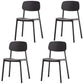Modern Stackable Open Back Side Chair Plastic Matte Finish Dining Chair Black 4 Piece Set Clearhalo ' kitchen&dining_furn' 'Dining Chairs' 'Dining Tables & Seating' 'dining_chair' 'furn' 'furn_dining_chair' 'Furniture' 'furniture_dining_chair' 'Kitchen & Dining Furniture' 'kitchen' 4622464