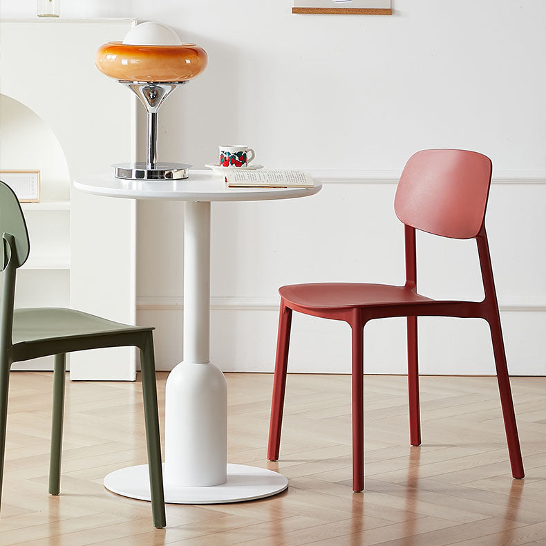 Modern Stackable Open Back Side Chair Plastic Matte Finish Dining Chair Clearhalo ' kitchen&dining_furn' 'Dining Chairs' 'Dining Tables & Seating' 'dining_chair' 'furn' 'furn_dining_chair' 'Furniture' 'furniture_dining_chair' 'Kitchen & Dining Furniture' 'kitchen' 4622466