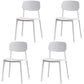 Modern Stackable Open Back Side Chair Plastic Matte Finish Dining Chair White 4 Piece Set Clearhalo ' kitchen&dining_furn' 'Dining Chairs' 'Dining Tables & Seating' 'dining_chair' 'furn' 'furn_dining_chair' 'Furniture' 'furniture_dining_chair' 'Kitchen & Dining Furniture' 'kitchen' 4622468