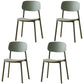 Modern Stackable Open Back Side Chair Plastic Matte Finish Dining Chair Green 4 Piece Set Clearhalo ' kitchen&dining_furn' 'Dining Chairs' 'Dining Tables & Seating' 'dining_chair' 'furn' 'furn_dining_chair' 'Furniture' 'furniture_dining_chair' 'Kitchen & Dining Furniture' 'kitchen' 4622471