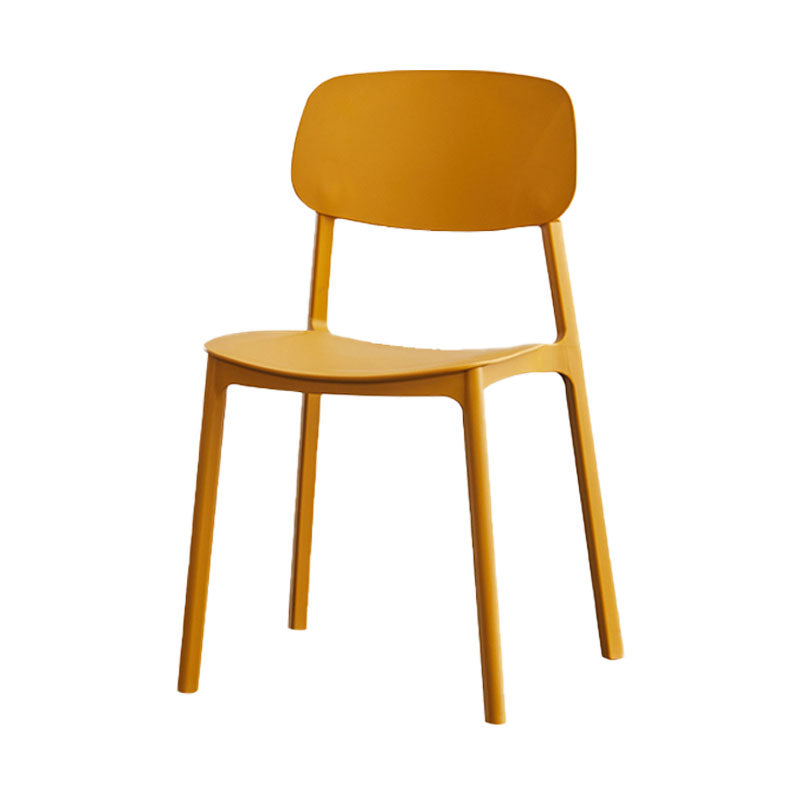 Modern Stackable Open Back Side Chair Plastic Matte Finish Dining Chair Clearhalo ' kitchen&dining_furn' 'Dining Chairs' 'Dining Tables & Seating' 'dining_chair' 'furn' 'furn_dining_chair' 'Furniture' 'furniture_dining_chair' 'Kitchen & Dining Furniture' 'kitchen' 4622472