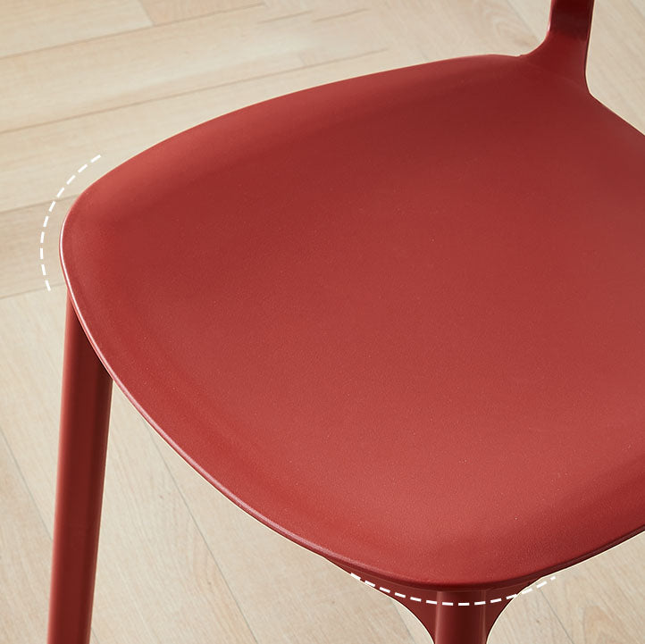 Modern Stackable Open Back Side Chair Plastic Matte Finish Dining Chair Clearhalo ' kitchen&dining_furn' 'Dining Chairs' 'Dining Tables & Seating' 'dining_chair' 'furn' 'furn_dining_chair' 'Furniture' 'furniture_dining_chair' 'Kitchen & Dining Furniture' 'kitchen' 4622474