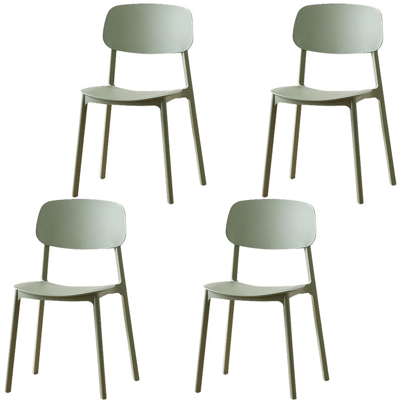 Modern Stackable Open Back Side Chair Plastic Matte Finish Dining Chair Light Green 4 Piece Set Clearhalo ' kitchen&dining_furn' 'Dining Chairs' 'Dining Tables & Seating' 'dining_chair' 'furn' 'furn_dining_chair' 'Furniture' 'furniture_dining_chair' 'Kitchen & Dining Furniture' 'kitchen' 4622478