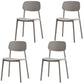 Modern Stackable Open Back Side Chair Plastic Matte Finish Dining Chair Grey 4 Piece Set Clearhalo ' kitchen&dining_furn' 'Dining Chairs' 'Dining Tables & Seating' 'dining_chair' 'furn' 'furn_dining_chair' 'Furniture' 'furniture_dining_chair' 'Kitchen & Dining Furniture' 'kitchen' 4622481