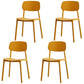 Modern Stackable Open Back Side Chair Plastic Matte Finish Dining Chair Ginger 4 Piece Set Clearhalo ' kitchen&dining_furn' 'Dining Chairs' 'Dining Tables & Seating' 'dining_chair' 'furn' 'furn_dining_chair' 'Furniture' 'furniture_dining_chair' 'Kitchen & Dining Furniture' 'kitchen' 4622485