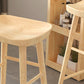 Modern Wood Patio Bar Table with Rectangle Table Top Double Pedestal Table- 41.3" H Clearhalo 'Bar Furniture' 'Bar Tables' 'bar_tables' 'furn' 'furn_bar_tables' 'Furniture' 'furniture_bar_tables' 'Kitchen & Dining Furniture' 4622501