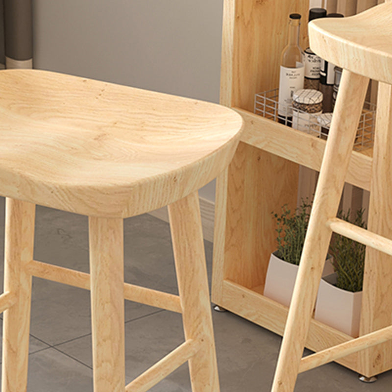 Modern Wood Patio Bar Table with Rectangle Table Top Double Pedestal Table- 41.3" H Clearhalo 'Bar Furniture' 'Bar Tables' 'bar_tables' 'furn' 'furn_bar_tables' 'Furniture' 'furniture_bar_tables' 'Kitchen & Dining Furniture' 4622501