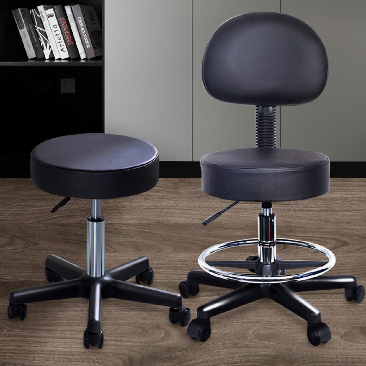 Modern Adjustable Rotatable Counter Stool Steel Kitchen Bar Stool with Cushion Clearhalo 'Bar Furniture' 'Bar Stools' 'bar_stools' 'furn' 'furn_bar_stools' 'furniture_bar_stools' 'Kitchen & Dining Furniture' 'kitchen&dining_furn' 'kitchen' 'kitchen_furn' Furniture' 4624720