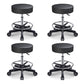 Modern Adjustable Rotatable Counter Stool Steel Kitchen Bar Stool with Cushion Gloss Black 4 Piece Set Clearhalo 'Bar Furniture' 'Bar Stools' 'bar_stools' 'furn' 'furn_bar_stools' 'furniture_bar_stools' 'Kitchen & Dining Furniture' 'kitchen&dining_furn' 'kitchen' 'kitchen_furn' Furniture' 4624722